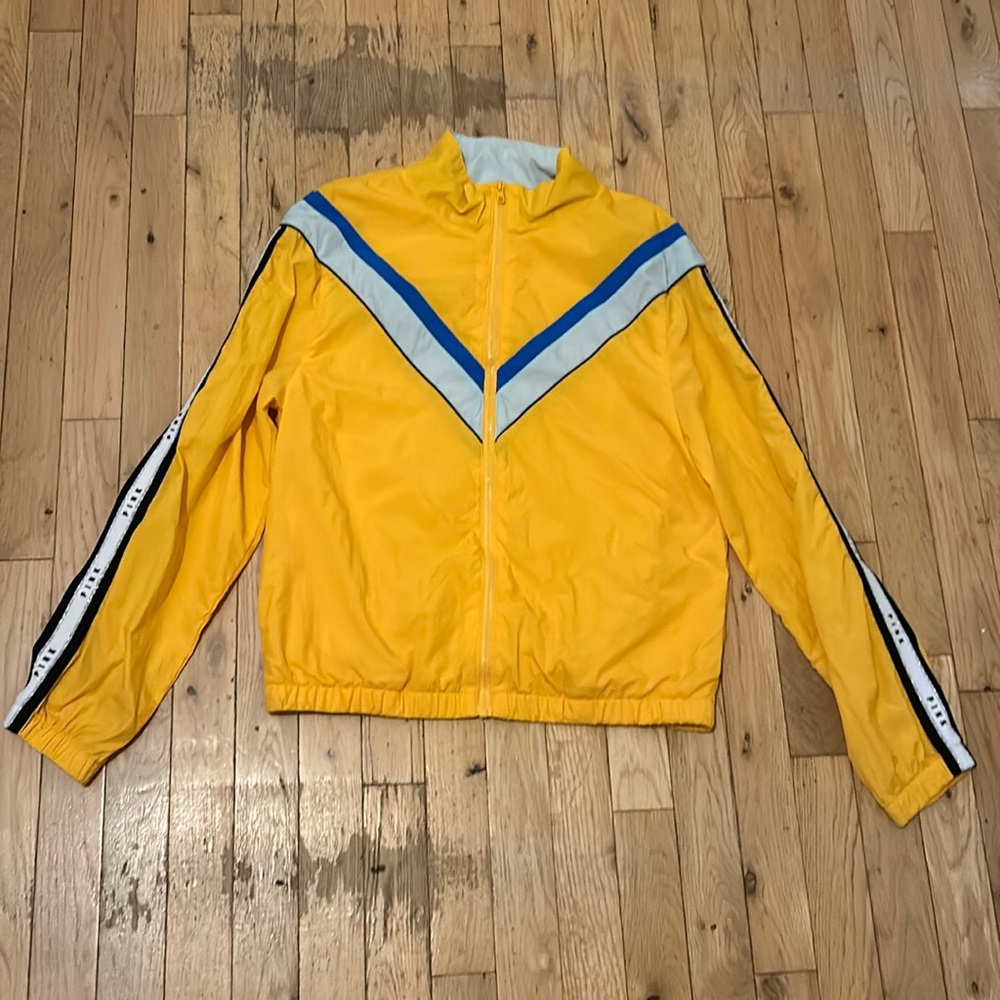 yellow pink zip up jacket